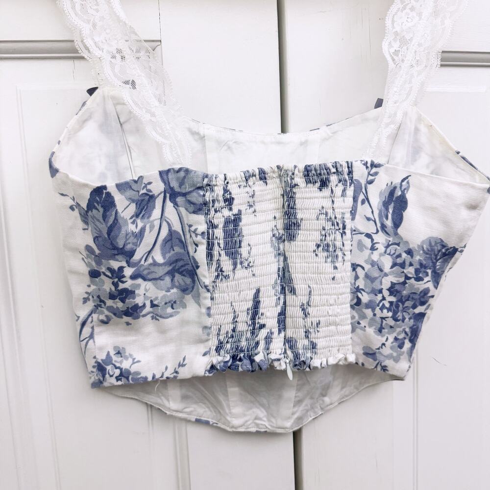 Reformation Brigitta floral-print linen corset top - Picture 13 of 15